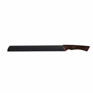 Tramontina Churrasco Black 12 Inches Slicing Knife with Blackened Stainless Steel Blade and Wood Handle