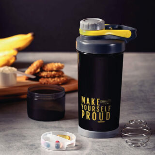 Power Up 3-in-1 Shaker Bottle with Copolyester and Stainless Steel Mixer