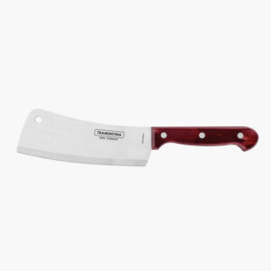 Tramontina Polywood 6 Inches Cleaver with Stainless Steel Blade and Red Dishwasher Safe Treated Handle