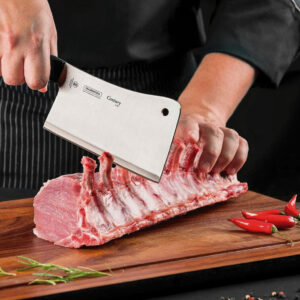 Tramontina Professional Master Cleaver Knife with Stainless Steel Blade and Polypropylene Handle with Antimicrobial Protection