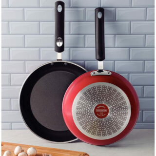 Mônaco 26 cm and 2 L Induction red aluminum frying pan