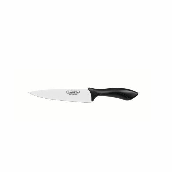 Affilata stainless steel 7" utility knife with black polypropylene handle