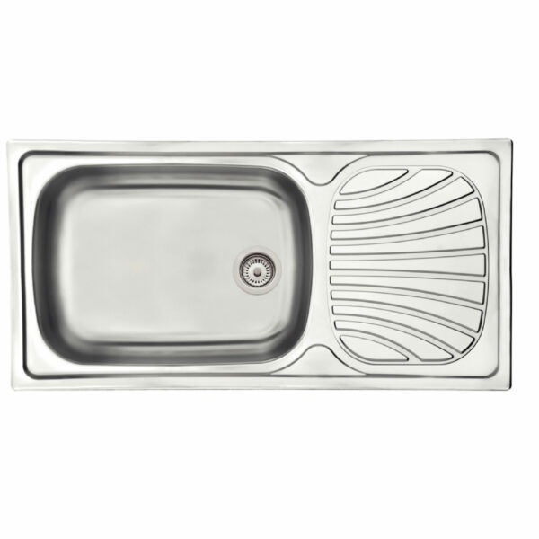 Stainless steel inset sink 100x50 cm
