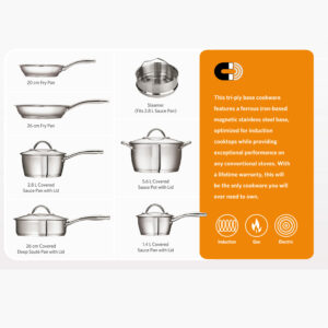 11 Pcs Cookware Set Professional line
