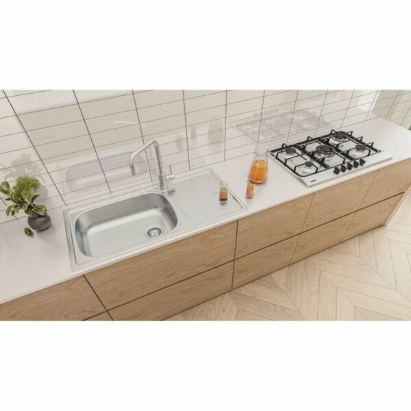 Tramontina Alpha 100x50cm 56 R Stainless Steel Inset Sink with Drainer and Valve