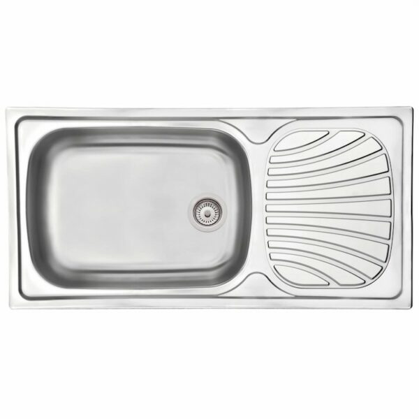 Tramontina Alpha 100x50cm 56 R Stainless Steel Inset Sink with Drainer and Valve
