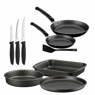(9Pcs )3 pcs Knives Set -3 pcs Frying Pan Set-3 Pcs Roasting pan set