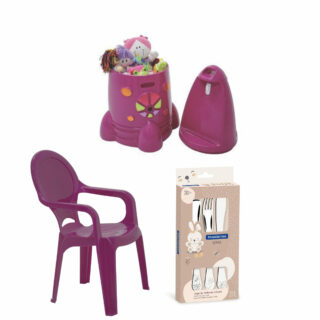 Kids Pink Armchair-Kids Line Toys Chest -3Pcs stainless steel children’s flatware set