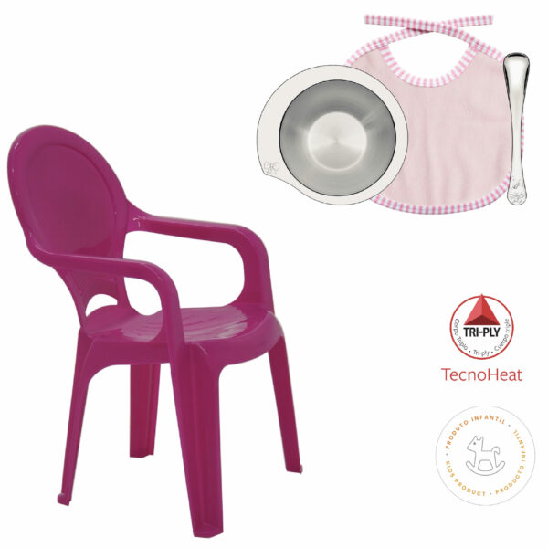 Kids Le Petit stainless steel children's meal set, 3 pc set -Tique Taque Children's Chair