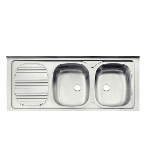 Tramontina Stratta 120x50cm 2C 34 DX Stainless Steel Satin Finish Lay-on Sink