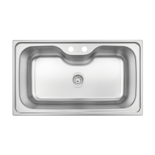 Tramontina Morgana Maxi 78 FX Stainless Steel Inset Sink with Satin Finish and 86x50 cm Valve