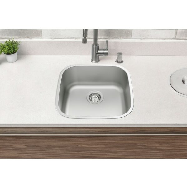Tramontina Aria Maxi 50x40cm 50 BS Stainless Steel Satin Finish Bowl for Top Mount or Undermount with Drainer and Valve