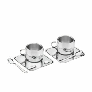 Tramontina 6-Pieces Shiny Stainless Steel Tea and Coffee Set
