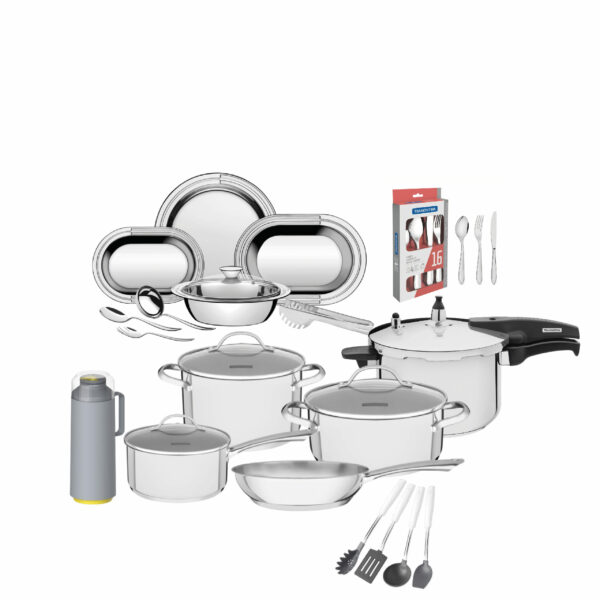 Tramontina Stainless Steel Package 38-Pieces Kitchenware Set