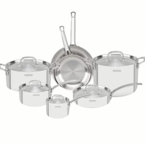 Tramontina Grano 12 Pieces Stainless Steel Cookware Set with Tri-ply Body