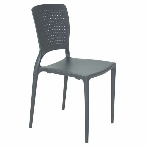 Tramontina Safira Graphite Polypropylene and Fiberglass Chair
