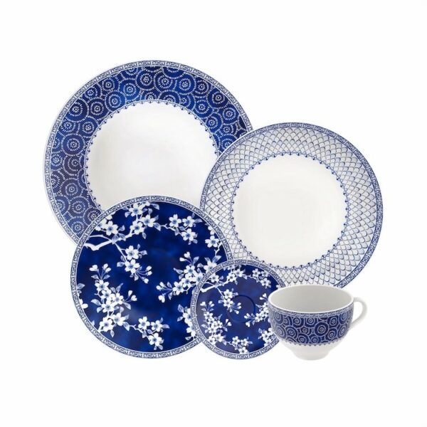 Tramontina Umeko 20 Pieces Decorated Porcelain Dinner Set