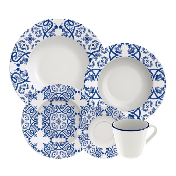 Tramontina Algarve 20 Pieces Decorated Porcelain Dinner Set