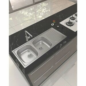 Tramontina Alpha 116x50cm 2C 34 R Stainless Steel Inset Sink with Pre-polished Finish
