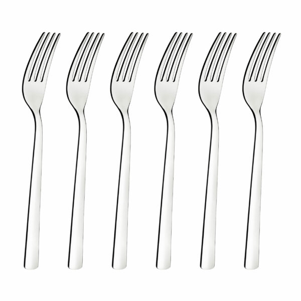 Tramontina Oslo 6 Pieces Stainless Steel Table Fork Set with High Gloss Finish