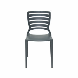 Tramontina Sofia Graphite Polypropylene and Fiberglass Chair With Horizontal Backrest