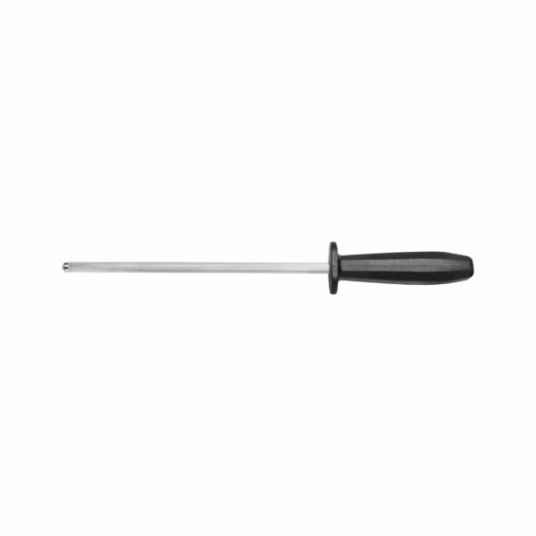 Tramontina Plenus 8 Inches Grooved Sharpener with Carbon Steel Stem and Black Polypropylene Handle
